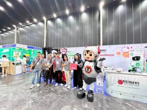 Mr.U Mascot with Customers